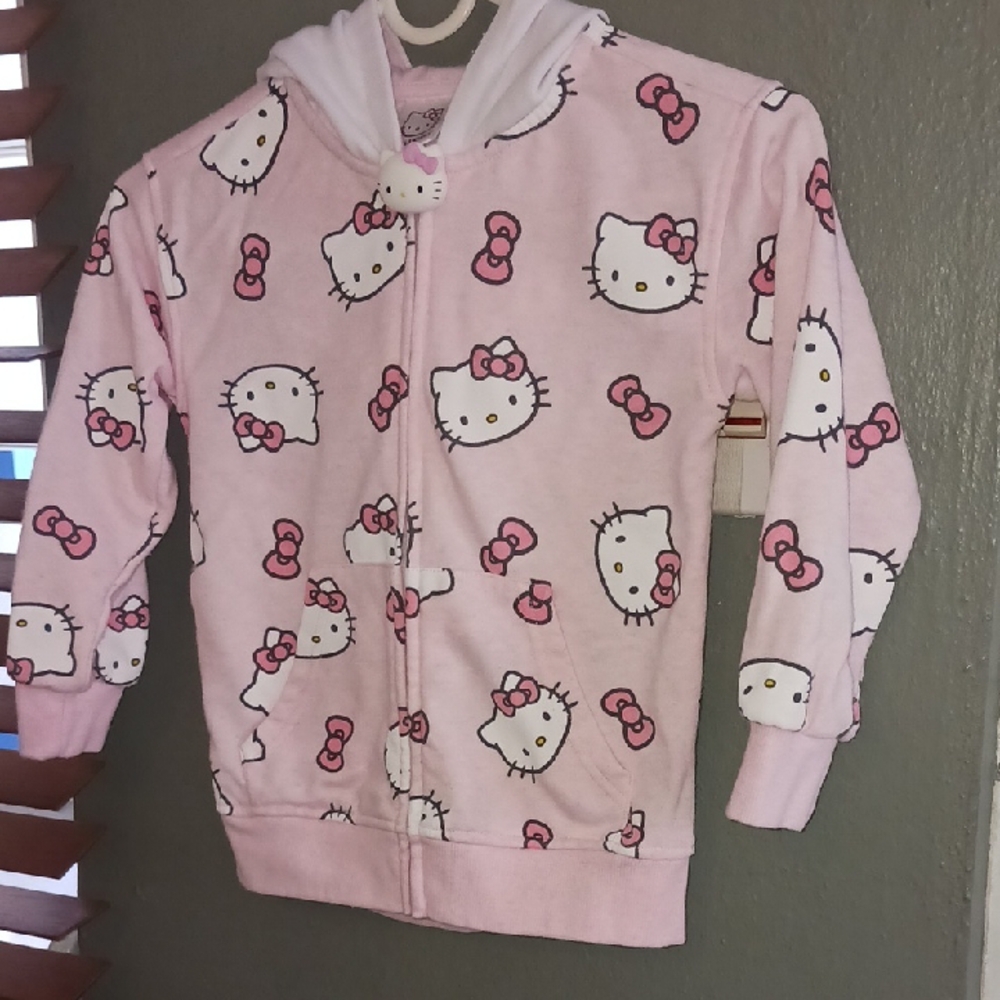 Hello Kitty Pink Patterned Kids Sweatshirt